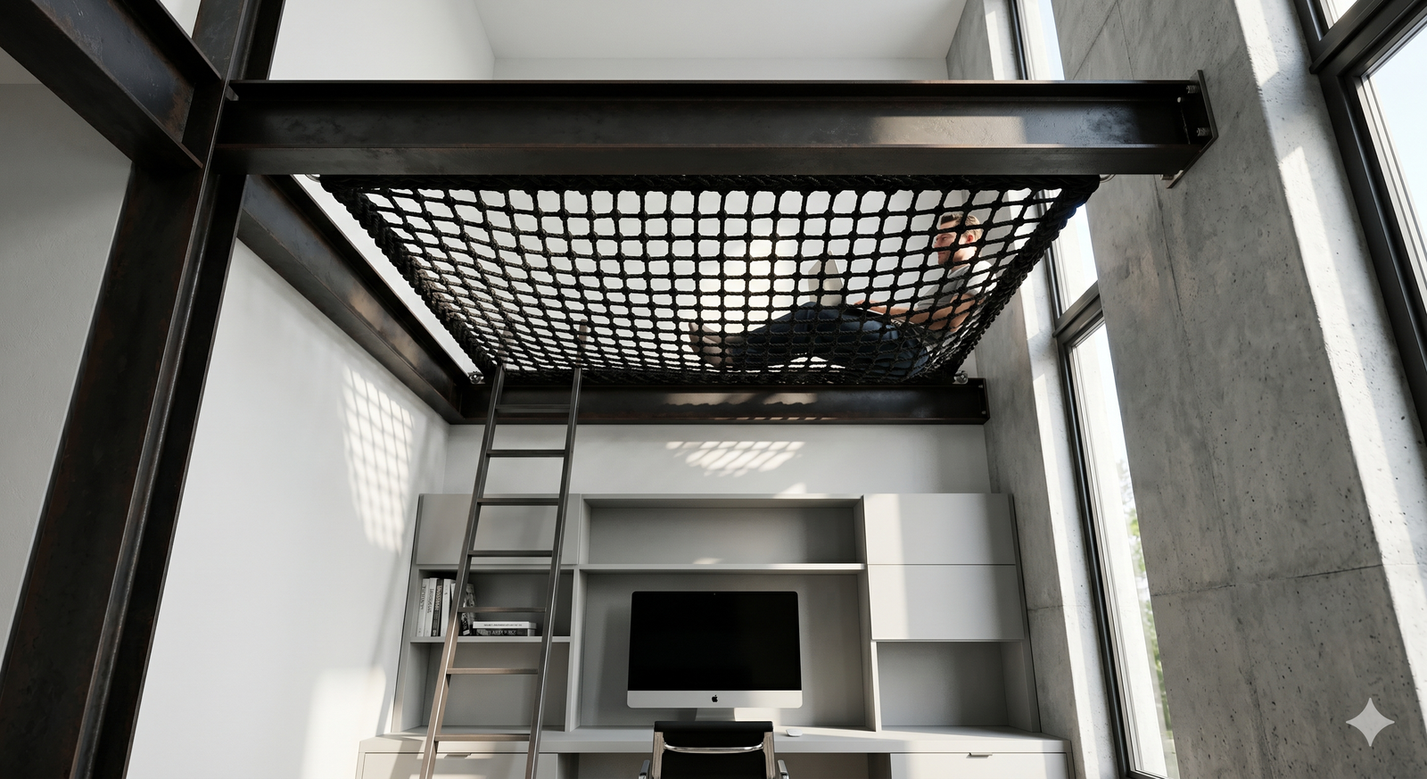 Industrial Home Office Nook